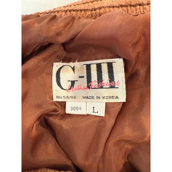 G III Leather Suede Fashions Vintage A-Line Midi Skirt Brown Women's Large - Picture 5 of 11